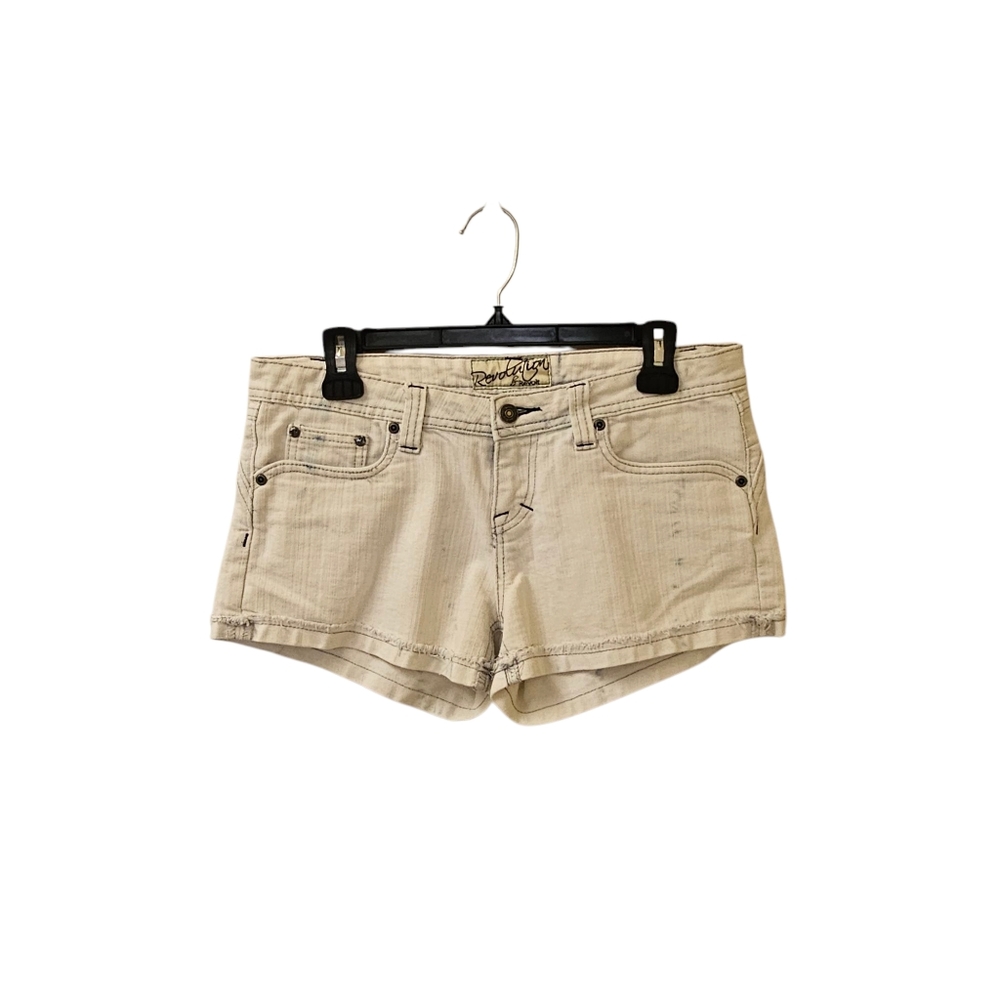 Revolution by Revolt Light Wash Jean Shorts Size 9/10 Low Rise Y2k Cuffed